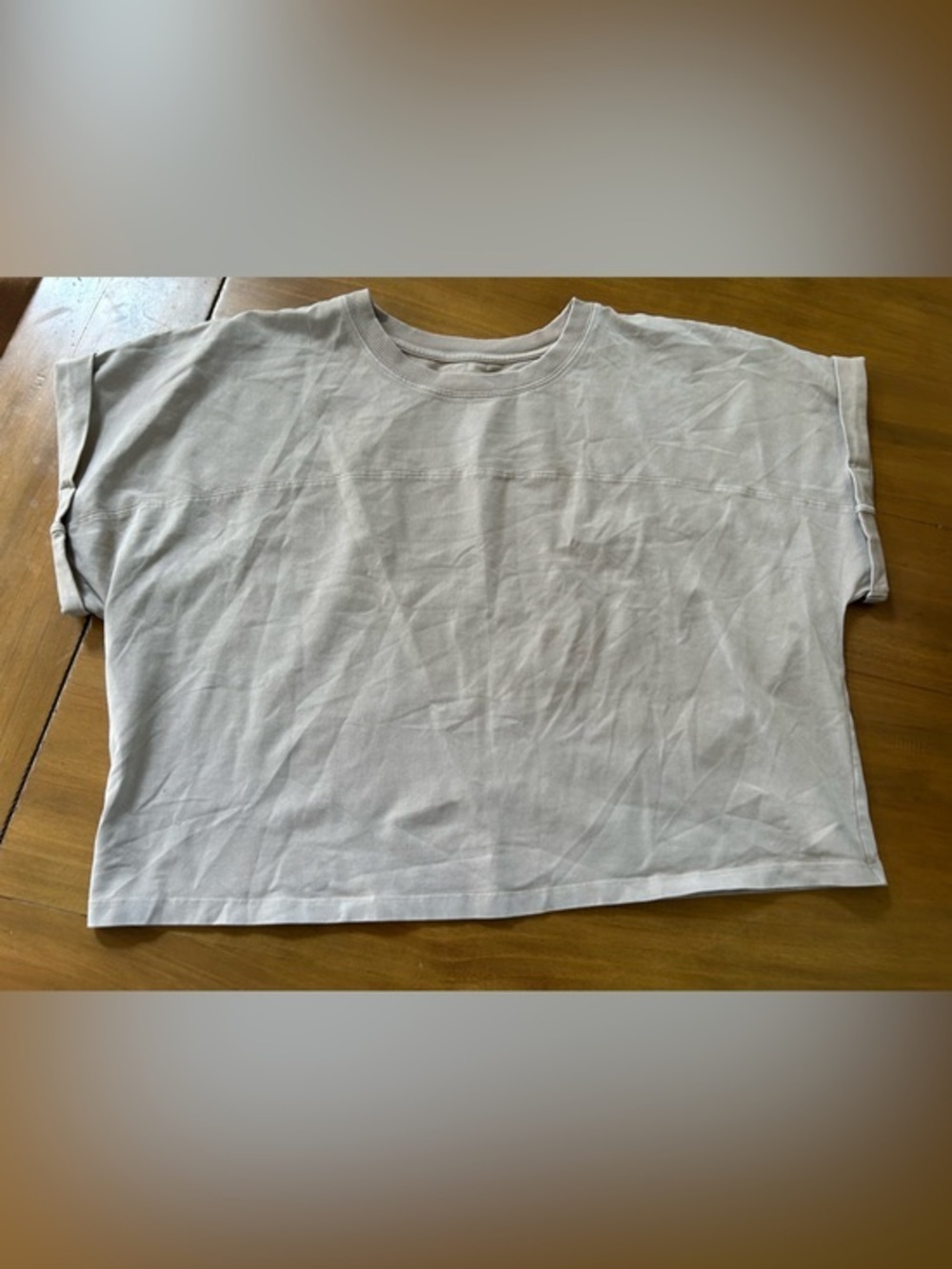 NWOT Offline by Aerie Boxy Crewneck Tee in Light Beige